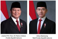 
Foto resmi kenegaraan Presiden dan Wakil Presiden Prabowo Subianto-Gibran Rakabuming Raka yang dirilis oleh Tim Dokumentasi Prabowo.(Foto: Ist)
