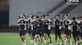 Timnas Indonesia mulai menjalani latihan jelang melawan Jepang pada pertandingan babak ketiga Kualifikasi Piala Dunia 2026 Zona Asia Grup C, di Stadion Utama Gelora Bung Karno, Jakarta Pusat, Jumat (15/11/2024).(Foto: PSSI)
