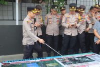 Polres Garut dibantu Kodim 0611 Garut, Dishub dan Satpol PP menyiagakan ratusan personel amankan sudang pleno terbuka perolehan suara Pilkada serentak di Hotel Santika Garut, Kamis (5/12/2024)(Foto: Ist)