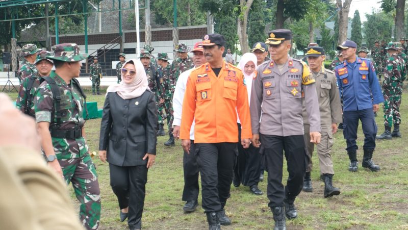 Apel Gelar Pasukan Penanggulangan Bencana Alam Gempa Bumi di Wilayah Kabupaten Garut Provinsi Jawa Barat Tahun Anggaran 2024 yang berlangsung di Lapangan Makorem 062/TN, Kecamatan Garut Kota, Kabupaten Garut, Rabu (11/12/2024)(Foto: Istimewa)